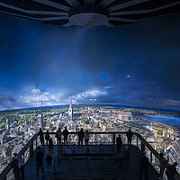 KONSTANZ 1414 – 1418 – 360°-Panorama  von Yadegar Asisi im Panorama Konstanz: Panoramainnenraum - Blick von oben © asisi