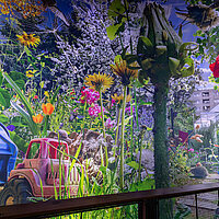 CAROLA‘S GARDEN stands out with giant blossoms, plants and animals, photo Tom Schulze © asisi
