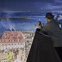 KONSTANZ 1414 – 1418 – 360°-Panorama  von Yadegar Asisi im Panorama Konstanz: Panoramainnenraum © asisi