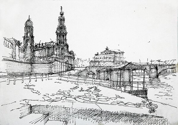 DRESDEN IM BAROCK – Skizze von Yadegar Asisi